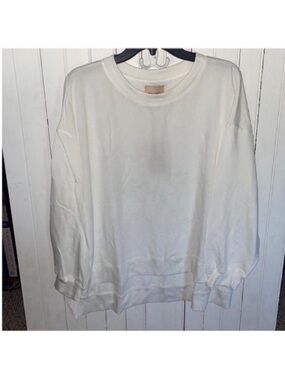 FOUND Step Hem Cozy Sweatshirt White Size L